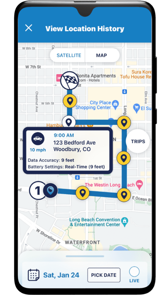 Connection travel details